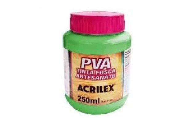 TINTA PVA FOSCA PARA ARTESANATO 250ML VERDE FOLHA 510 – UNIDADE | ACRILEX 3225