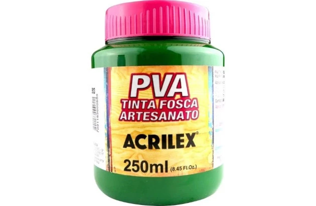 TINTA PVA FOSCA PARA ARTESANATO 250ML VERDE MUSGO 513 – UNIDADE | ACRILEX 3225