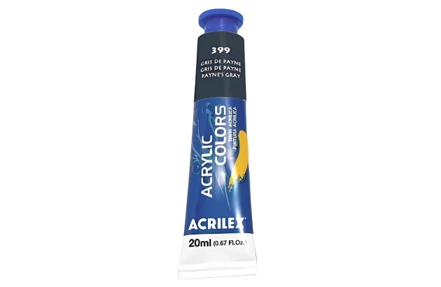 TINTA ACRÍLICA PARA TELA ACRYLIC COLORS 20ML GRIS DE PAYNE 399 - UNIDADE | ACRILEX 13123