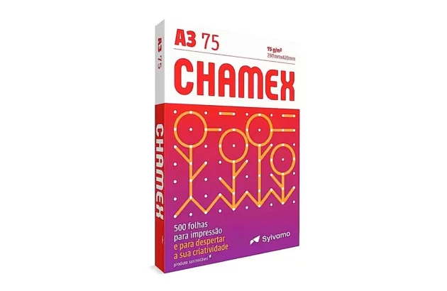 PAPEL SULFITE A3 BRANCO 75G /M² COM 500 FOLHAS 297X420 MM - RESMA CHAMEX