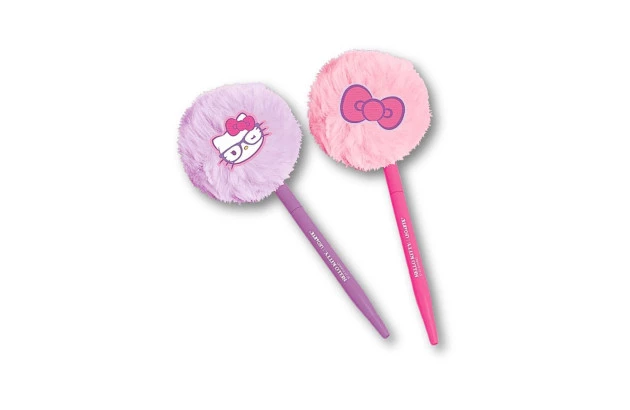 CANETA ESFEROGRÁFICA 1.0 POMPOM HELLO KITTY RS/ RX SORTIDA LEOARTE 10008