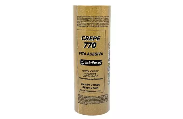 FITA ADESIVA PAPEL CREPE KRAFT 770 36MM X 10M - UNIDADE | ADELBRAS