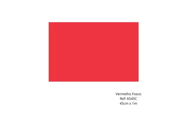 PLÁSTICO ADESIVO FOSCO VERMELHO 45CM X 1M CONTACT - 6545C