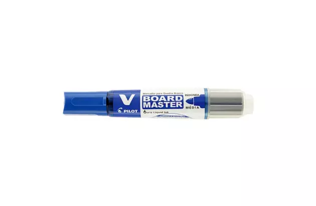 MARCADOR PARA QUADRO BRANCO RECARREGÁVEL V-BOARD MASTER AZUL PILOT | PONTA MÉDIA