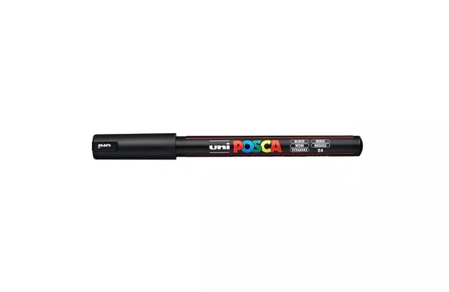 CANETA POSCA PC-1MR PRETA - PONTA EXTRAFINA 0,7MM |UNI-BALL