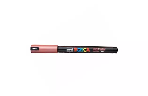CANETA POSCA PC-1MR VERMELHO METÁLICO - PONTA EXTRAFINA 0,7MM | UNI-BALL