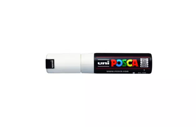 CANETA POSCA PC-7M 4.5 A 5.5 MM BRANCO BULLET SHAPED UNI-BALL