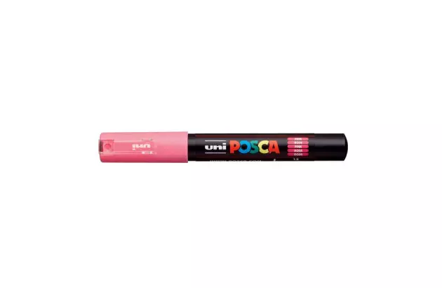 CANETA POSCA PC-1M ROSA - PONTA EXTRAFINA BALA-CÔNICA 0,7MM BASE DE ÁGUA | UNI-BALL