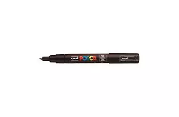 CANETA POSCA PC-1M PRETA - PONTA EXTRAFINA BALA-CÔNICA 0,7MM BASE DE ÁGUA | UNI-BALL