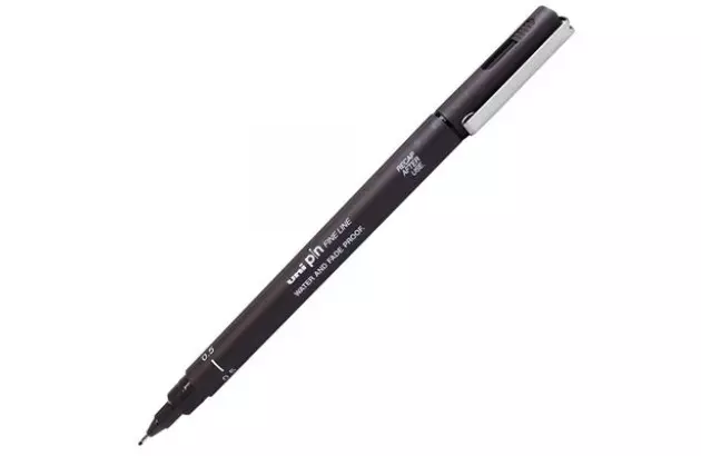 CANETA UNI PIN 0.5 PRETA FINE LINE UNI-BALL TÉCNICA
