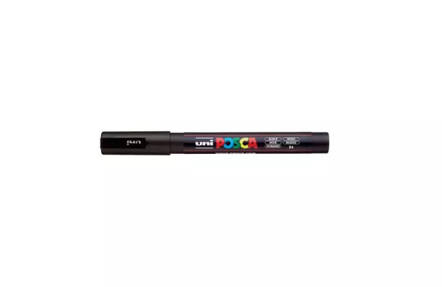 CANETA UNI POSCA PC-3M FINA PRETA