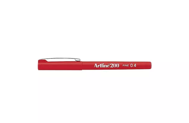 CANETA ARTLINE 200 FINE 0.4MM VERMELHA EK-200 | UNIDADE