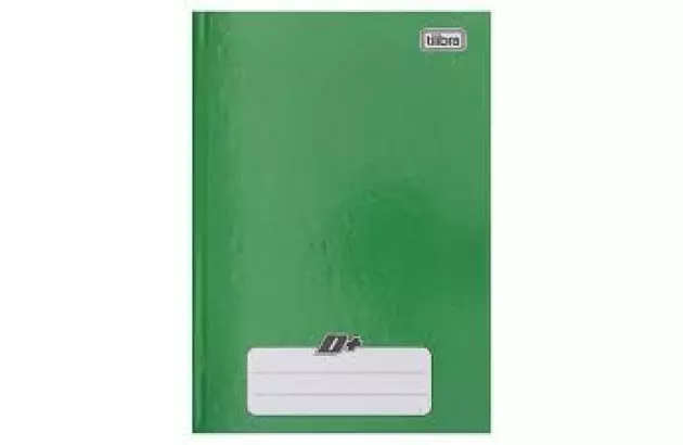 CADERNO 1/4 CAPA DURA COSTURADO 48F VERDE D+ 140X200MM - UNIDADE | TILIBRA