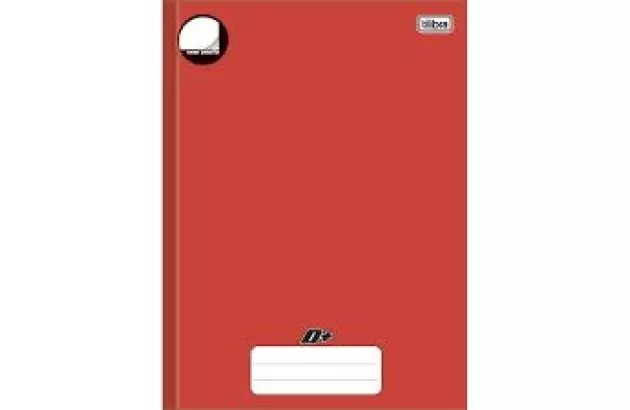 CADERNO UNIVERSITÁRIO COSTURADO CAPA DURA 96F D+ VERMELHO SEM PAUTA 200X275MM - UNIDADE | TILIBRA