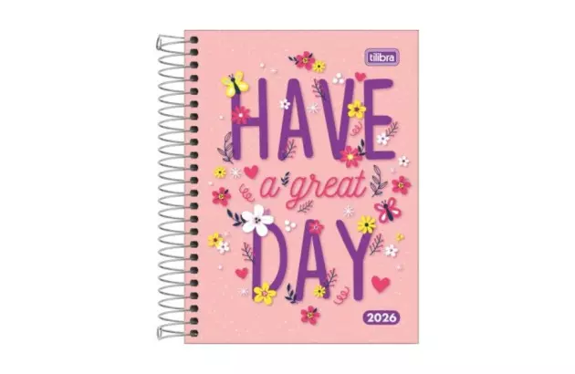 AGENDA ESPIRAL CAPA DURA M4 PEPPER F 2026 TILIBRA