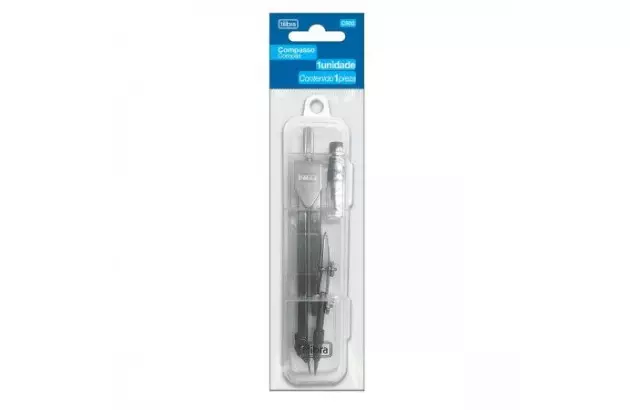 COMPASSO ESCOLAR METAL COM TIRA LINHAS C502 TILIBRA