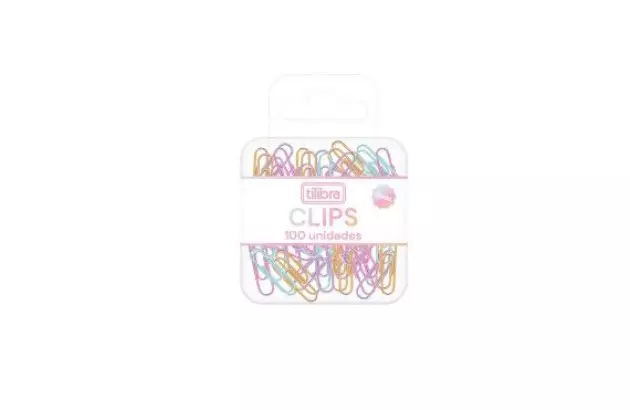 CLIPS 28MM WEST VILLAGE PASTEL 100 UNIDADES TILIBRA