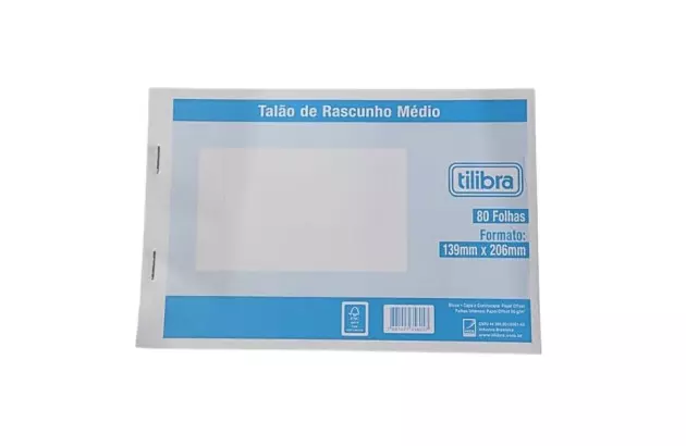 BLOCO DE RASCUNHO COM SERRILHA 80 FOLHAS | TILIBRA