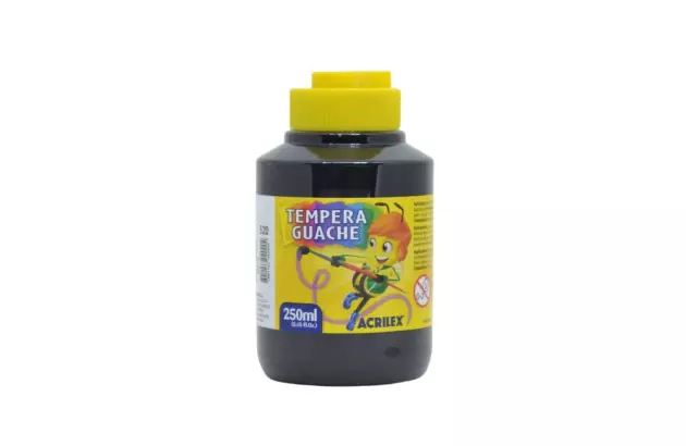 TINTA GUACHE 250ML PRETO 520 ACRILEX 2025