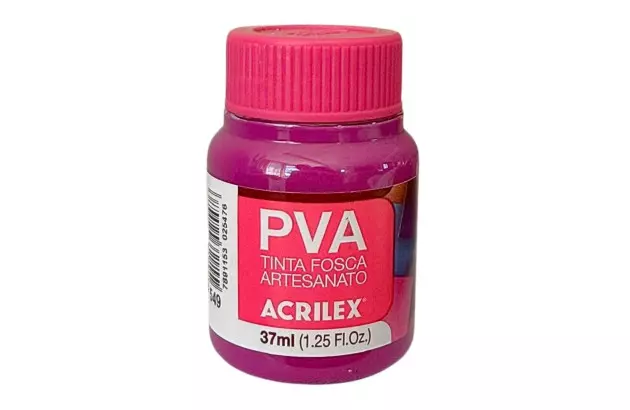 TINTA PVA FOSCA PARA ARTESANATO 37ML MAGENTO 549 - UNIDADE | ACRILEX 3240