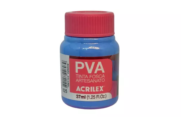 TINTA PVA FOSCA PARA ARTESANATO 37ML AZUL COUNTRY - 825 - UNIDADE | ACRILEX 3240