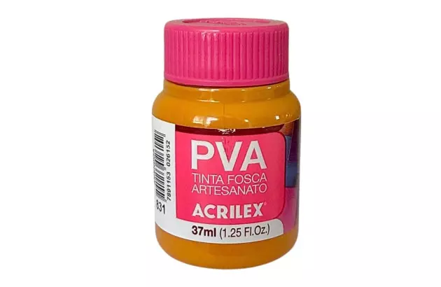 TINTA PVA FOSCA PARA ARTESANATO 37ML AMÊNDOA 831 - UNIDADE | ACRILEX 3240