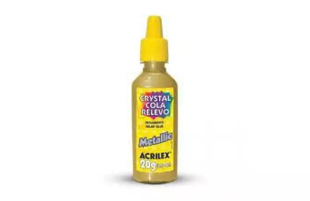 COLA ACRICOR RELEVO METALLIC 20G OURO 532 | ACRILEX 2520