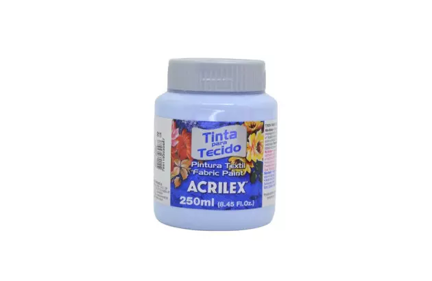 TINTA PARA TECIDO FOSCA 250ML AZUL BÊBE 811 UNIDADE | ACRILEX 4125