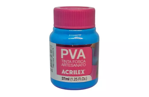 TINTA PVA FOSCA PARA ARTESANATO 37ML AZUL CELESTE 503 – UNIDADE | ACRILEX 3240