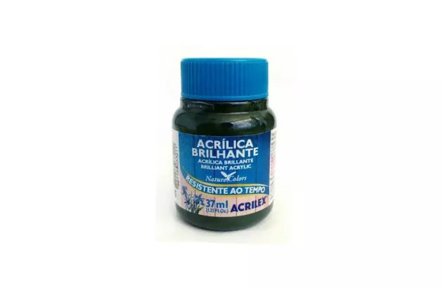 TINTA ACRILICA BRILHANTE ARTESANATO 37ML VERDE OLIVA 545 - UNIDADE | ACRILEX 3340