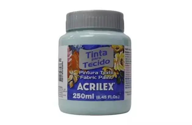 TINTA PARA TECIDO FOSCA 250ML VERDE GLACIAL 552 - UNIDADE | ACRILEX 4125