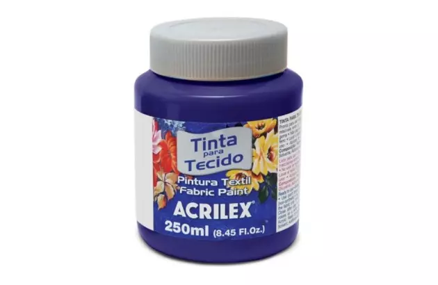 TINTA PARA TECIDO FOSCA 250ML VIOLETA 516 - UNIDADE | ACRILEX 4125
