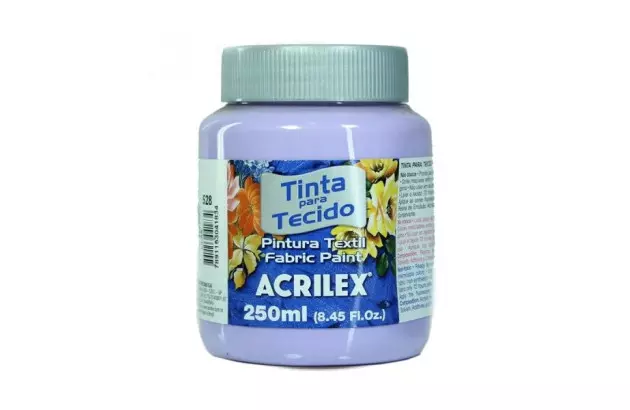 TINTA PARA TECIDO FOSCA 250ML LILÁS 528 - UNIDADE | ACRILEX 4125