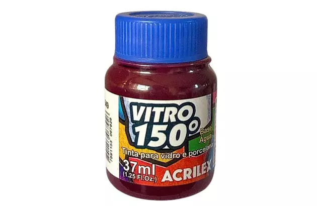 TINTA VITRO 150° 37ML MAGENTA 549 BASE DE ÁGUA - UNIDADE | ACRILEX 1140