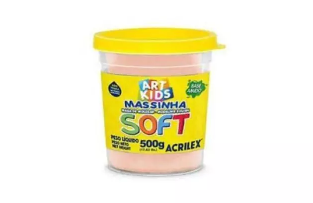 MASSA DE MODELAR SOFT 150G AMARELO PESSEGO 7315 ACRILEX