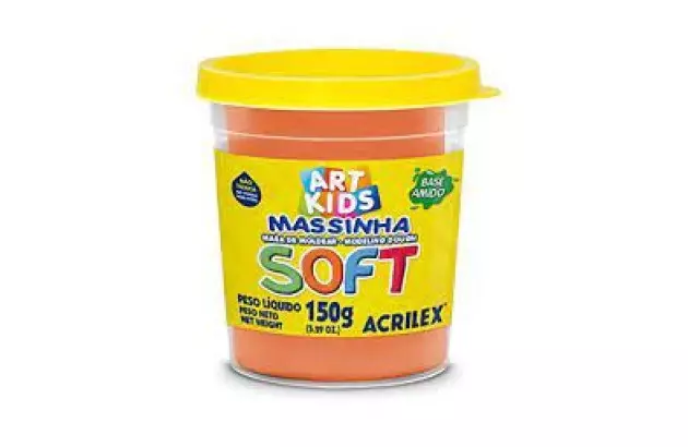MASSA DE MODELAR SOFT 150G LARANJA 105 ACRILEX 7315