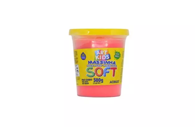 MASSA DE MODELAR SOFT 500G VERMELHO 103 ACRILEX 7350