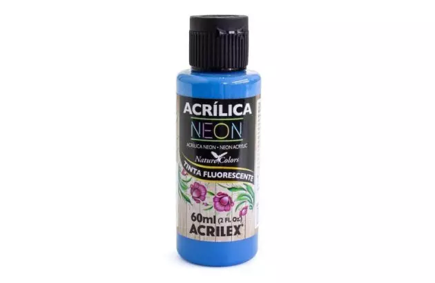 TINTA ACRILICA NEON FLUORESCENTE 60ML AZUL 109 – UNIDADE | ACRILEX 3960