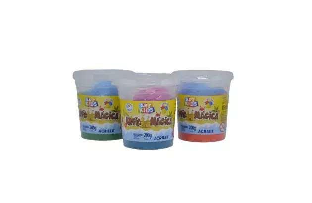 AREIA MAGICA 200G ART KIDS CORES SORTIDAS - UNIDADE | ACRILEX 5912