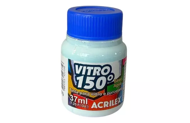 TINTA VITRO 150° 37ML AZUL HORTENSIA 579 BASE DE ÁGUA - UNIDADE | ACRILEX 1140