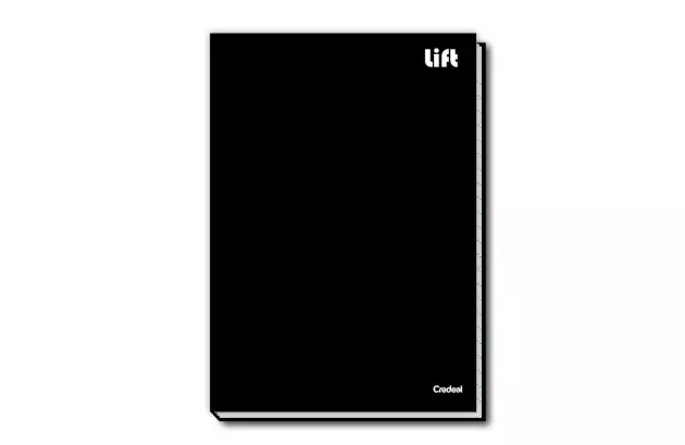 CADERNO UNIVERSITARIO COSTURADO CD 96F LIFT PRETO CREDEAL