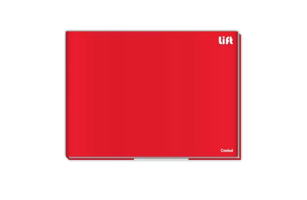CADERNO DE DESENHO CAPA DURA BROCHURA LIFT VERMELHO