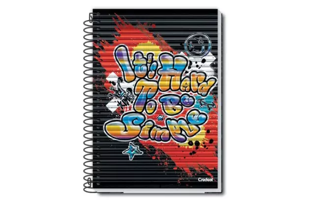 CADERNO UNIVERSITÁRIO 10 MATÉRIAS 140 FOLHAS CAPA DURA MY COLLECTION MASCULINO CREDEAL
