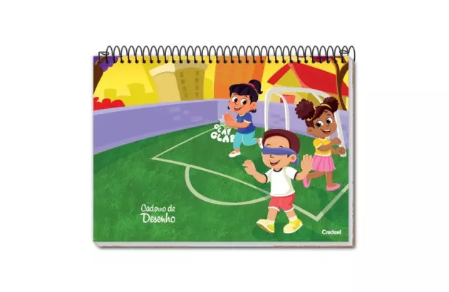 CADERNO DE DESENHO CAPA DURA TURMA DA LALA CREDEAL