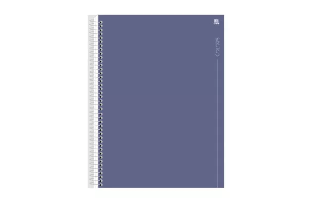 CADERNO CAPA DURA 10 MATERIAS 160 FOLHAS COLORS LILAS ANIMATIVA