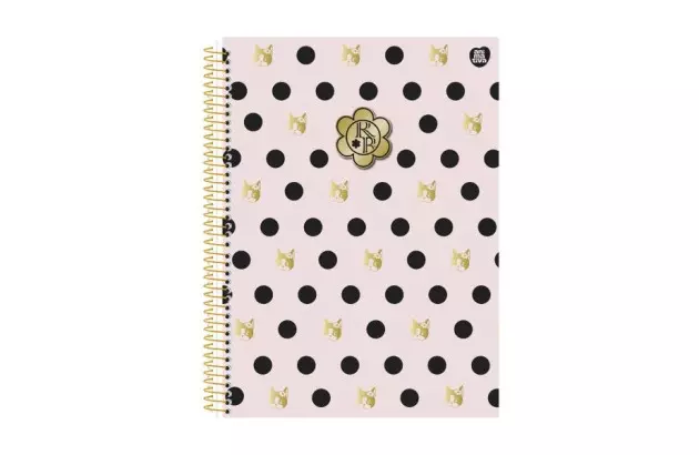 CADERNO CAPA DURA 10 MATERIAS 160 FOLHAS REBECCA BONBON ANIMATIVA
