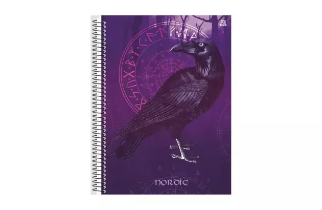 CADERNO CAPA DURA 15 MATERIAS 240 FOLHAS NORDIC ANIMATIVA