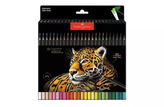 LAPIS DE COR 50 CORES SUPERSOFT 210750 FABER CASTELL