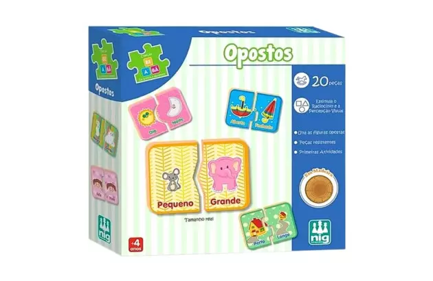 BRINQUEDO EDUCATIVO COLECAO BE A BA OPOSTOS + 3 ANOS | NIG BRINQUEDOS