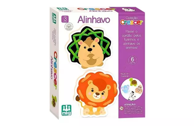 BRINQUEDO EDUCATIVO COLECAO CRESCER ALINHAVO + 3 ANOS | NIG BRINQUEDOS